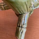Art Nouveau earthenware vase with bamboo decoration circa 1900