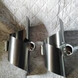 Pair vintage wall lamps space age