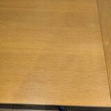 Table extensible en bois et métal, années 80