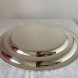 New round silver plated dish