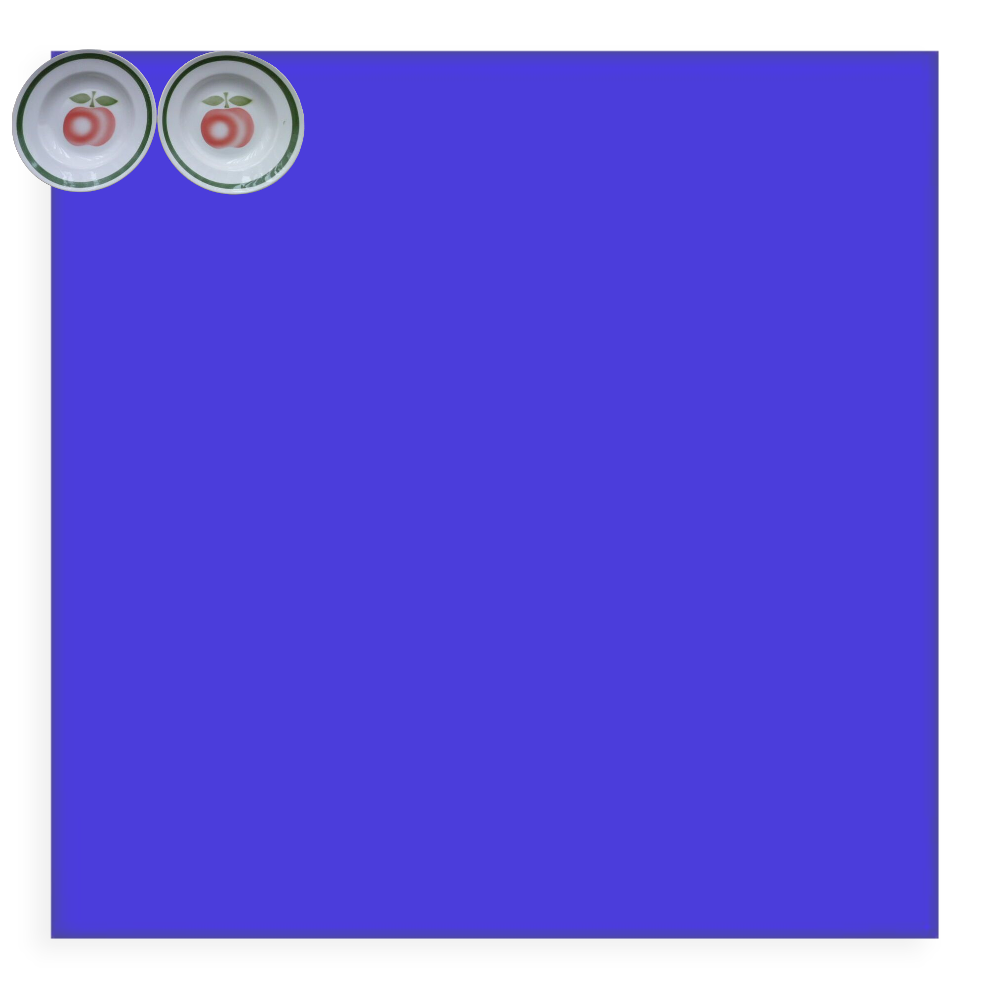 Set of 2 hollow plates Moulin des Loups Apple pattern