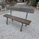 Cast iron garden bench with solid oak seat