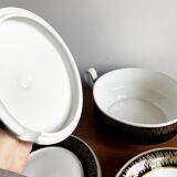 Service de table en porcelaine de Weimar, Echt Weimar Kobalt, série Eleganz, 21 pièces, bleu cobalt