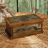 Vintage wooden and metal box
