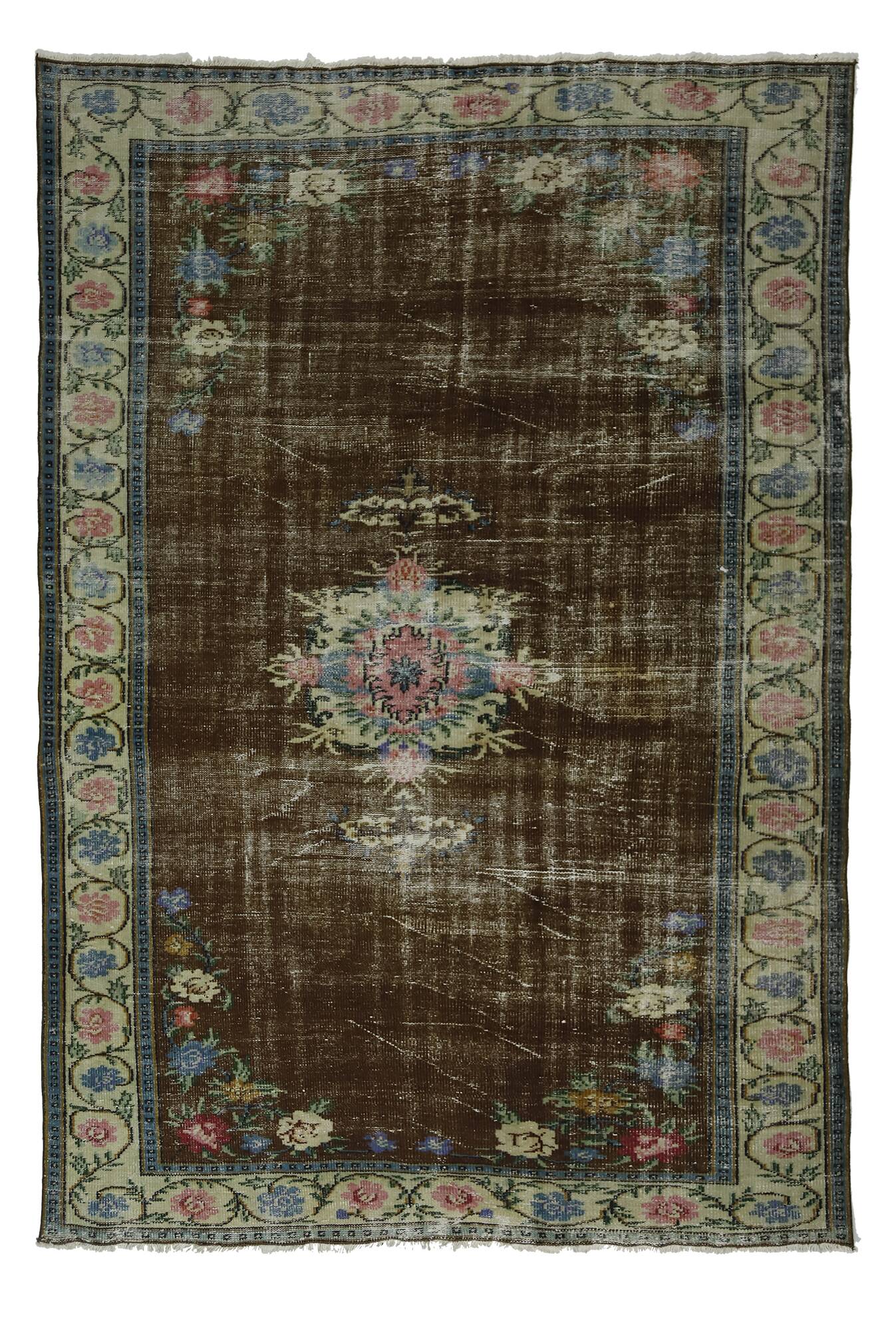 Modern Unique Rug, Turkish Oriental Handmade Boho Kilim Rug,for Kitchen,Bedroom 187x 260 cm