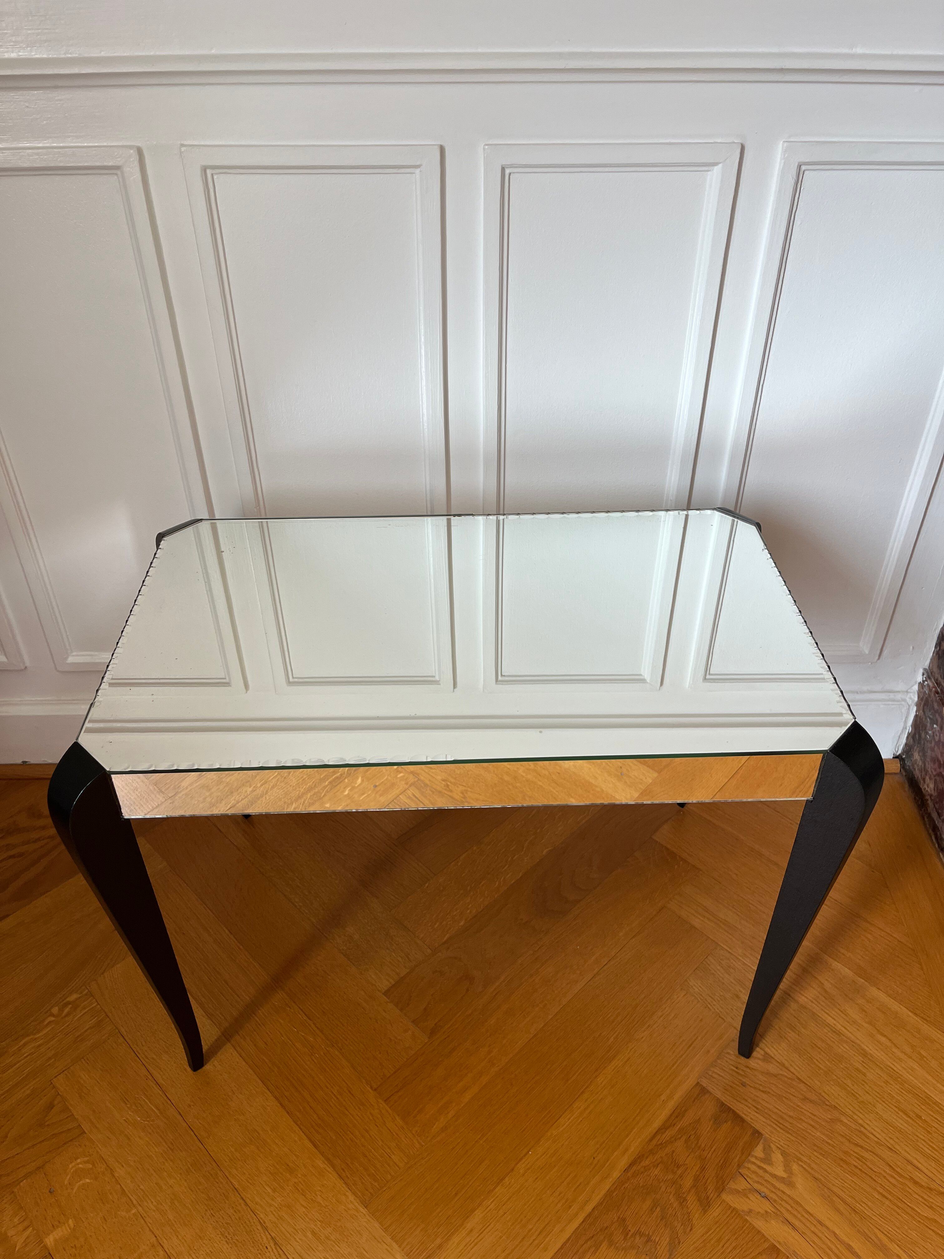 Table basse miroir années 40/50 Art Déco