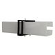 Simple white plexiglass wall light with a black metal frame, 1970s, Germany.