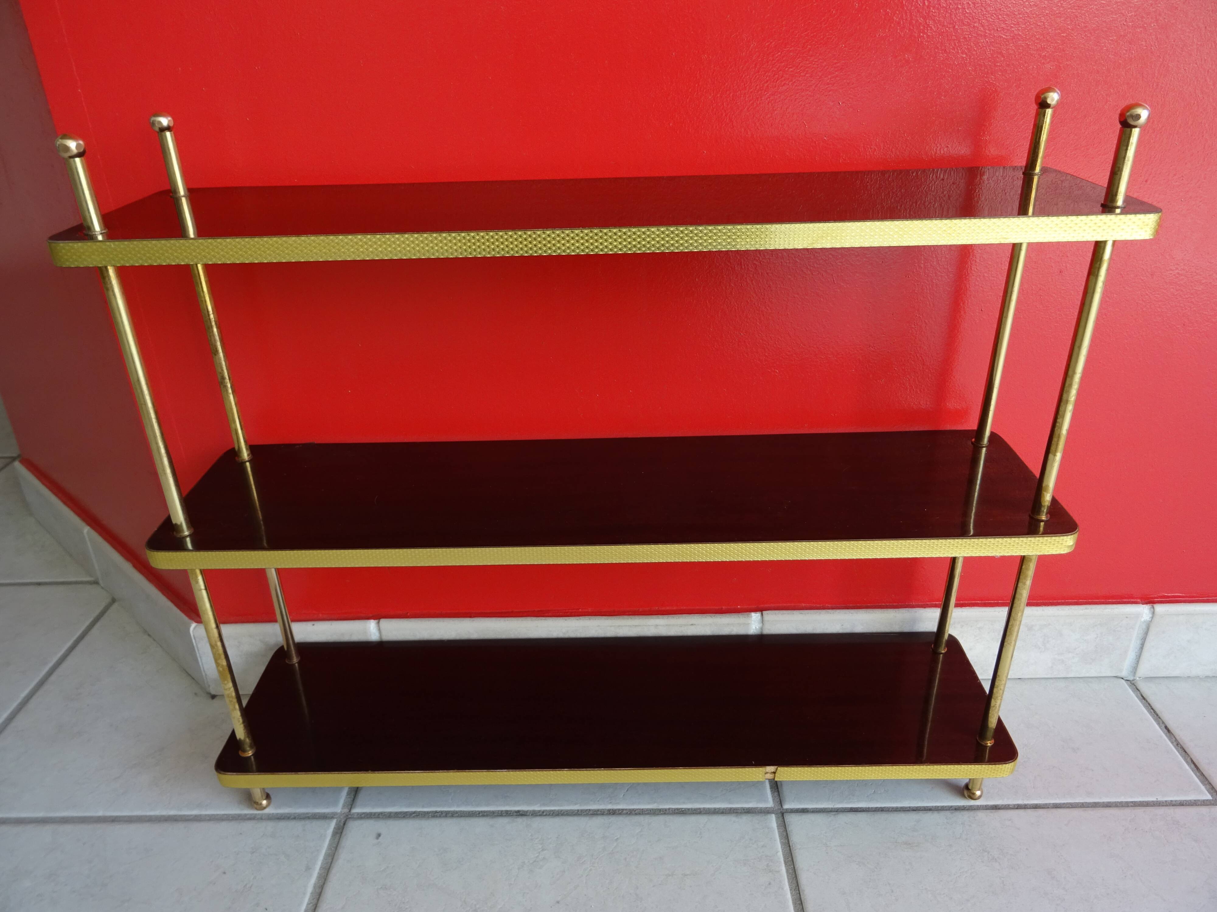 Vintage formica wall shelf 60s