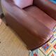 Vintage club chair in faux leather