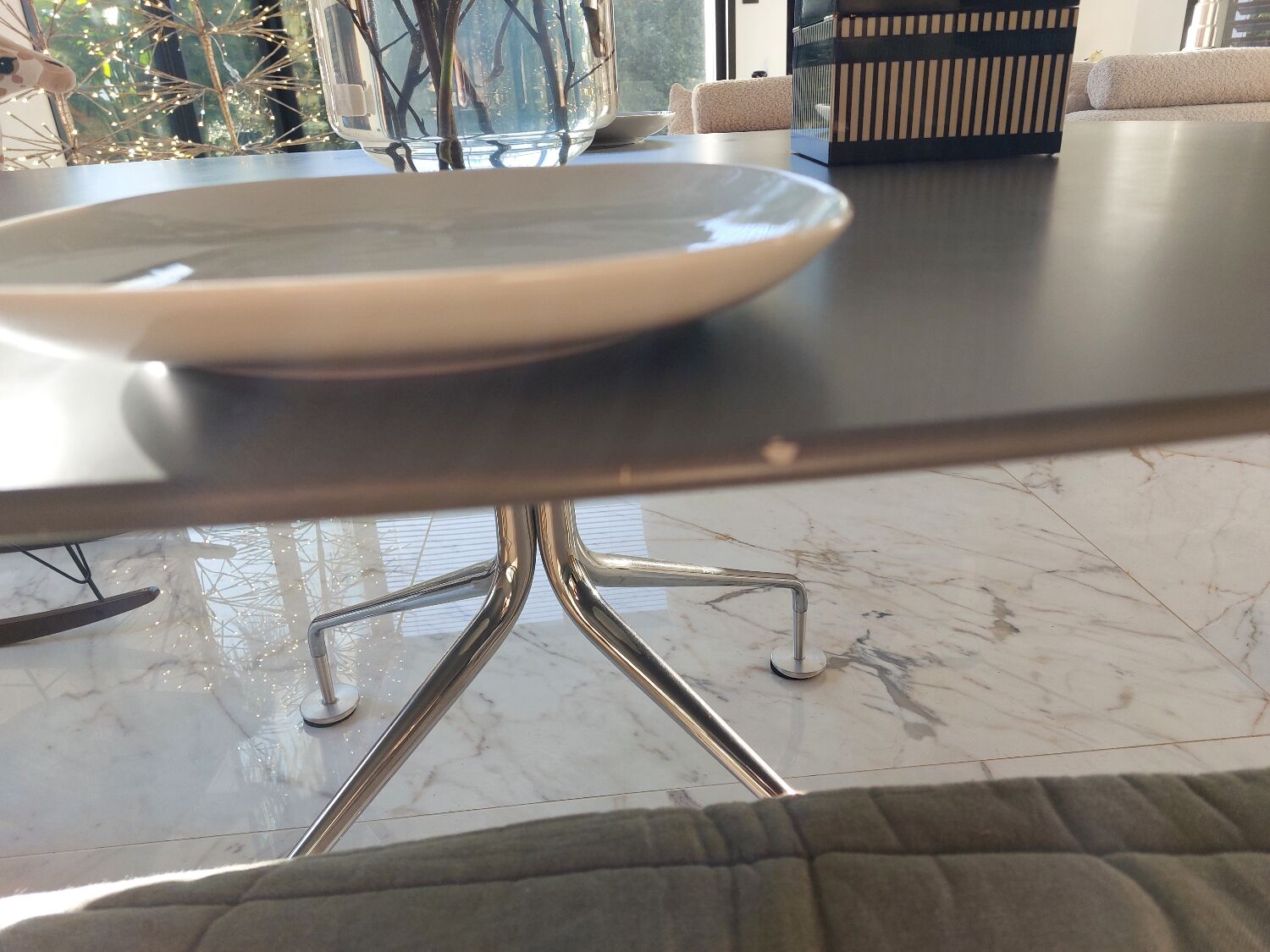 Oval table 120x160 anthracite - 6 to 8 people
