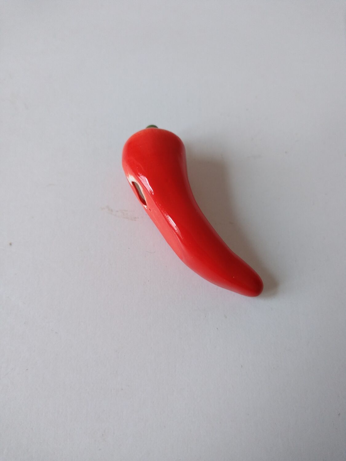 Set of 6 ceramic red pepper knife holders