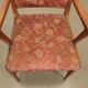 Vintage armchair in mahogany and fabric, design, Italy, 1950s