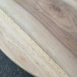 Table à manger ronde pied central extensible en chêne massif du 18ème 210