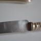 12 dessert knives old metal silver monogram