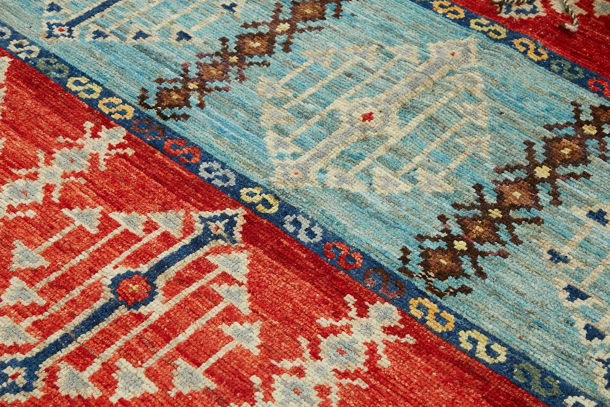 Hand-Knotted Turkish Contemporary 205 cm x 292 cm Multicolor Wool Carpet