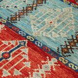 Hand-Knotted Turkish Contemporary 205 cm x 292 cm Multicolor Wool Carpet