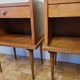 Paire de chevets en bois vintage années 50-60