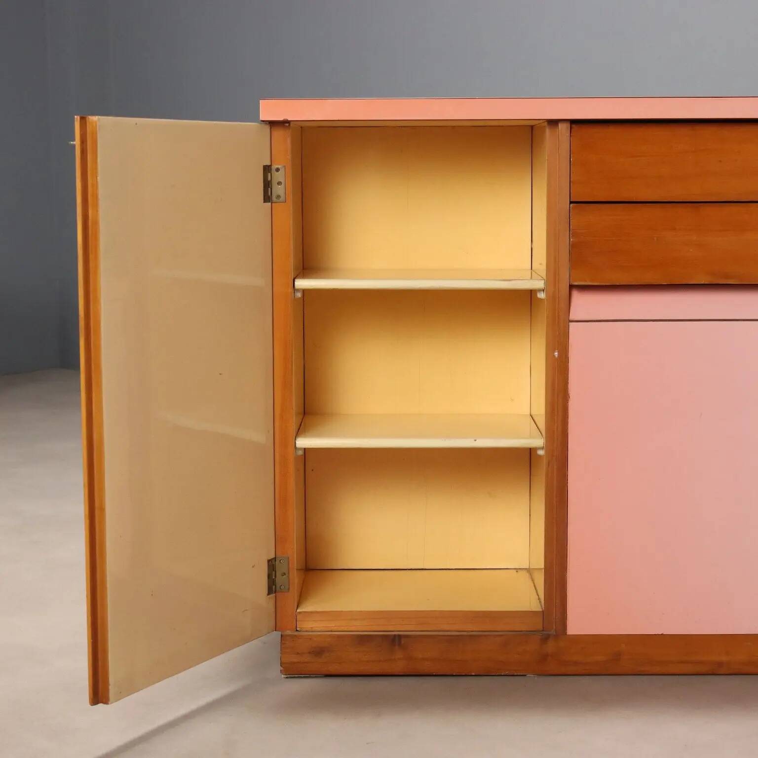 Vintage laminated desk with drawers, Italian design 1960s