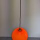 Orange opaline ball pendant from the 60s/70s