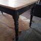 Old table feet turned