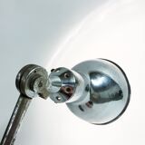 Vintage industrial chrome work light by AGI, 1930s