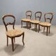 Antique Louis-Philippe walnut chairs, Italy, 19th century