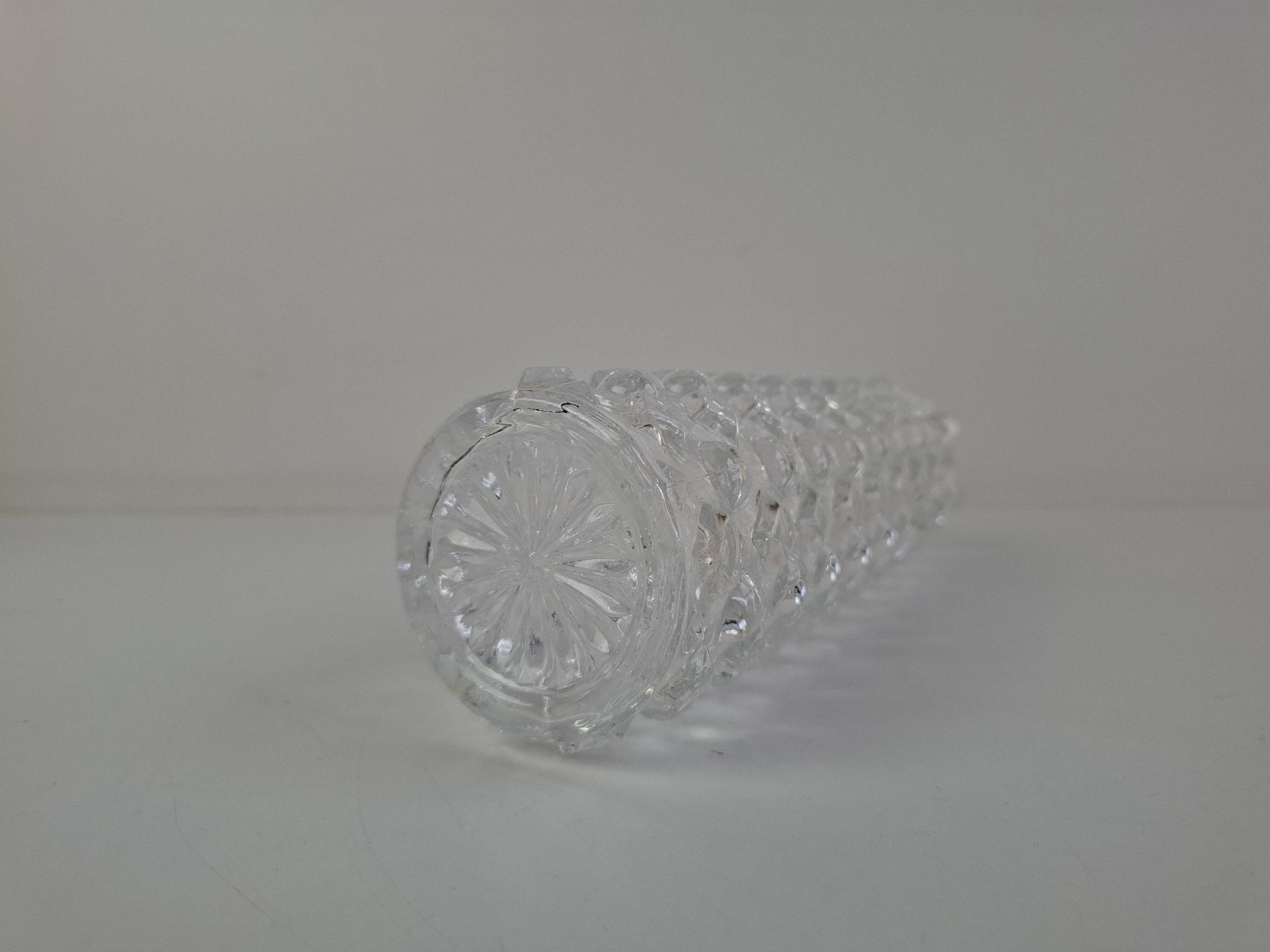 Pavel Pánek 1974 Czechoslovak Pressed Glass Vase for Union Libochovice