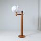 Modern sculptural Scandinavian floor lamp in pine by Uno Kristiansson, Sweden 1970s