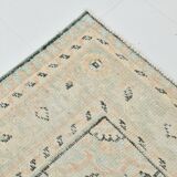 5x9 Soft Orange Handwoven Vintage Persian Rug, 157x263 Cm