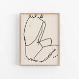 Tirage d’art giclée de figure féminine, 50x70cm