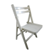 Chaise pliante en bois patine crème des années 70