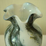Genuine vintage Opaline vase from the Tuscan Crystal Factory, Italy.
