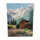 Mountain painting signed