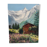 Tableau montagne signé
