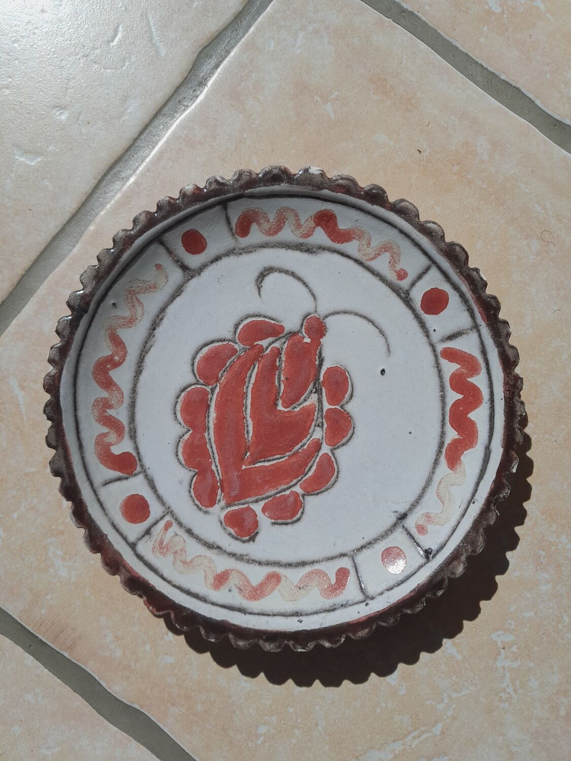 Ceramic dessert plates signed Jérôme MASSIER - Vallauris