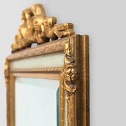 Baroque Rococo style gold leaf decorated Mirror, France 1950s