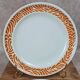 Lot de 2 assiettes plates Sarreguemines décor orange vintage