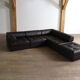 De Sede DS-88 modular sofa in dark brown patchwork leather, Switzerland 1970s