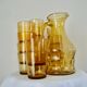 Service carafe et 15 verres vintage