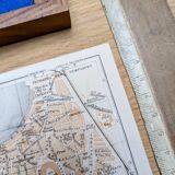 Arles, old small map, printed in 1906.