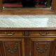 Sideboard in a row Louis XVI half-moon walnut around 1850