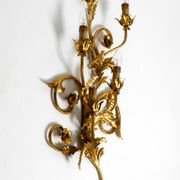 XL 1960s Italian gold-plated wall lamp with four sockets | heigh 80ccm