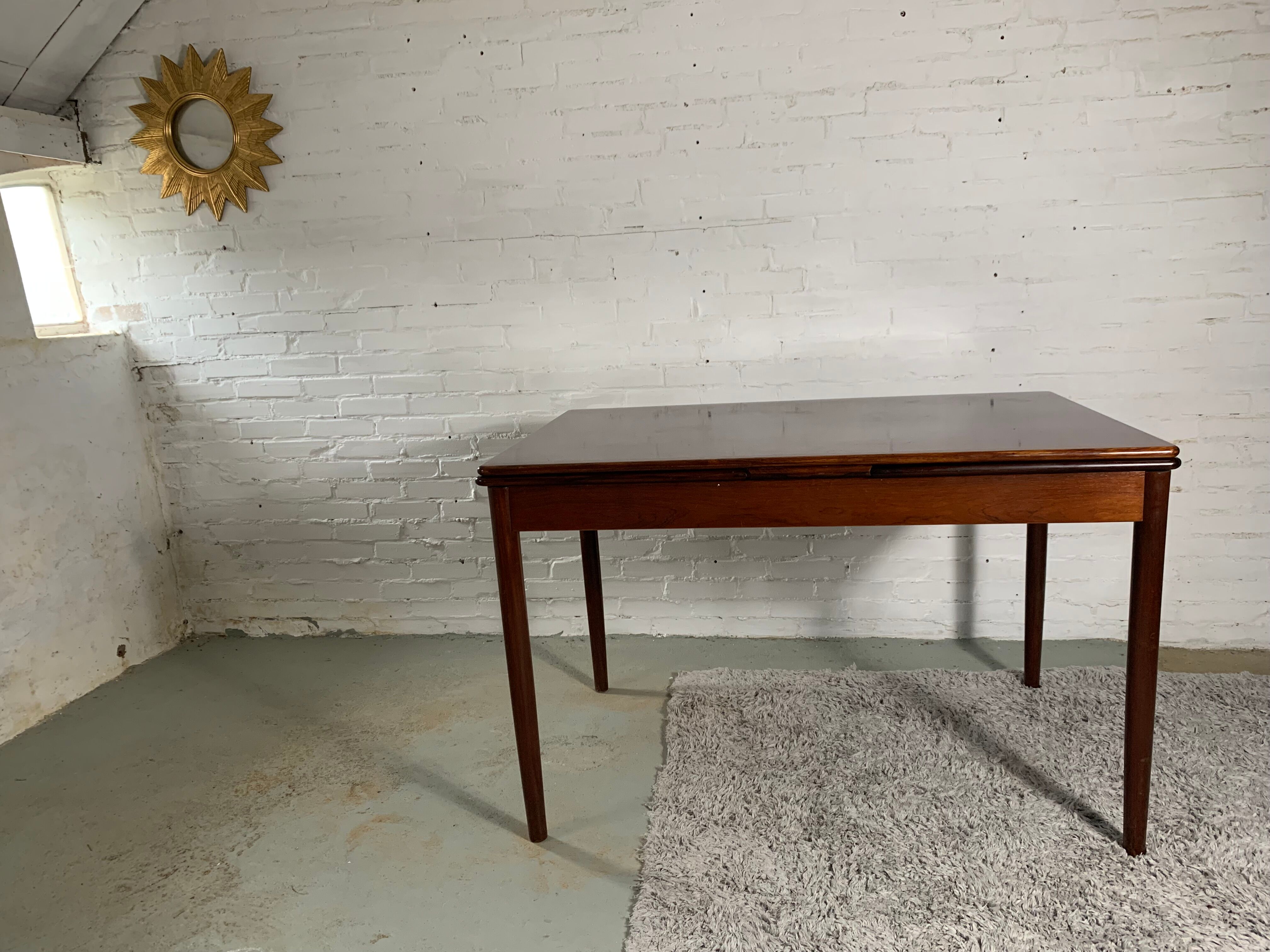 Danish rosewood dining table with extensions, 1960s