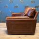 Ensemble de deux fauteuils en cuir de buffle.