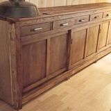 Old pharmacy cabinet from the 1950s width 263 cm