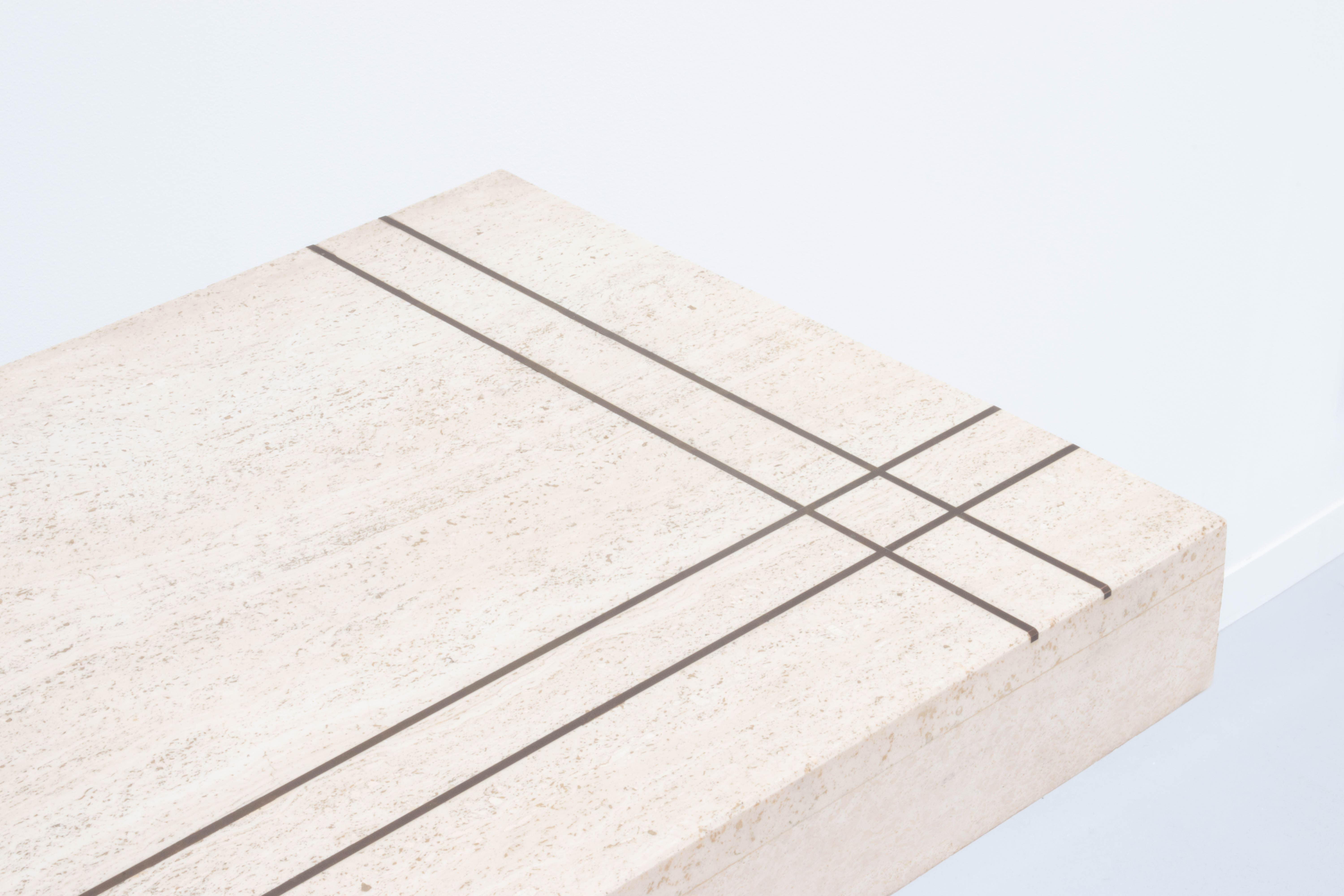 Vintage travertine console table