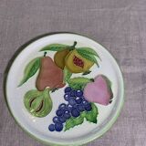Decorative hanging plate, fruit model, in glazed ceramic