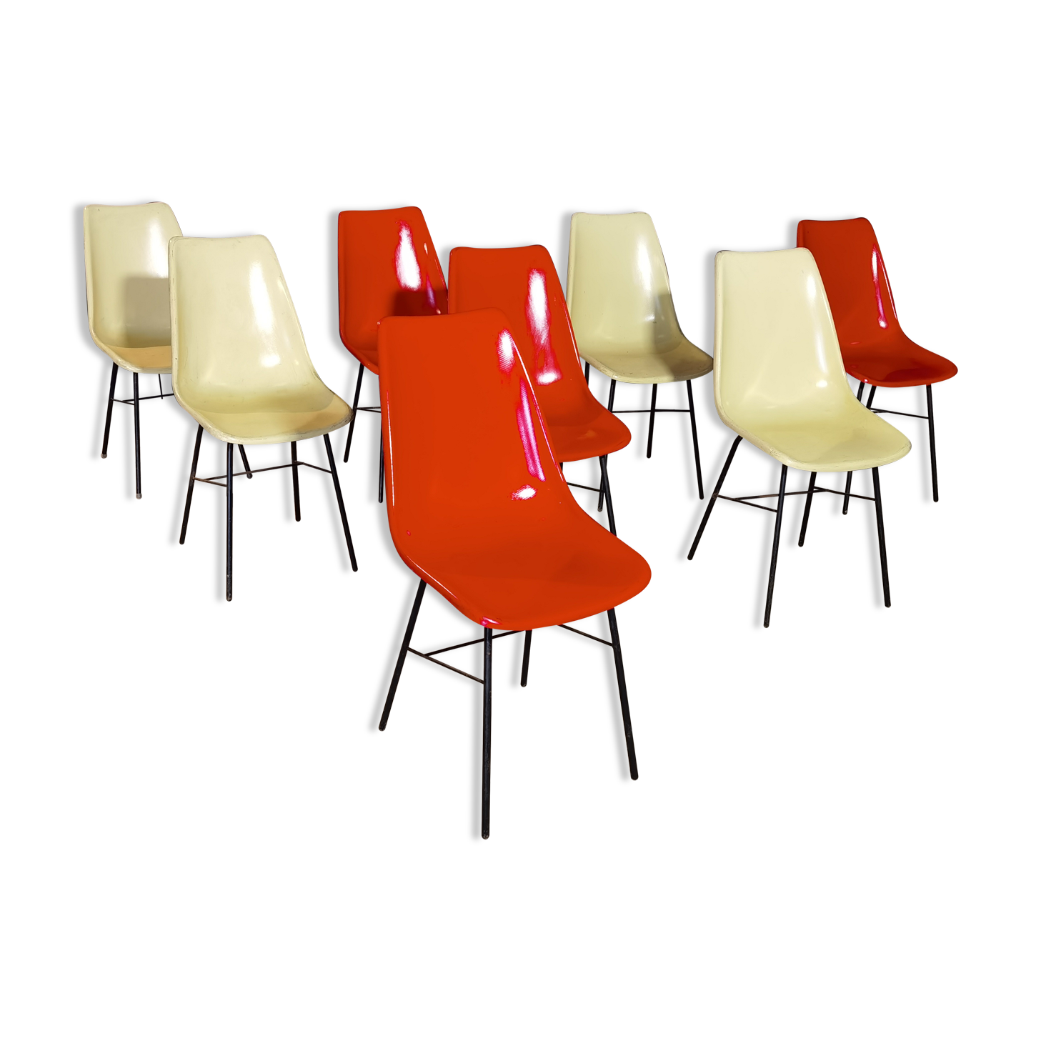 Lot de 8 chaises par Miroslav Navràtil pour Vertex