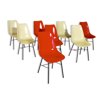 Set of 8 chairs by Miroslav Navràtil for Vertex