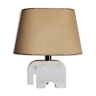 Italian elephant table lamp in travertine marble by Fratelli Manelli, 1970s